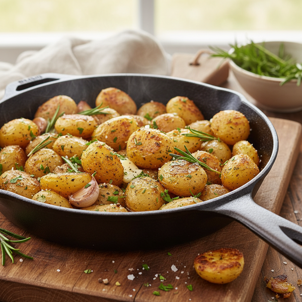 Crispy Skillet Mini Potatoes with Herbs recipe