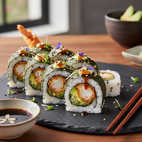 Crispy Soft-Shell Crab Sushi Rolls recipe