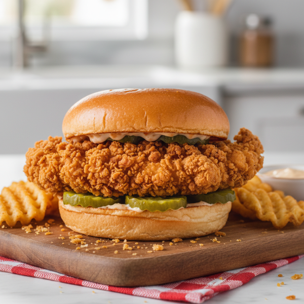 Crispy Southern-Style Chicken Sandwich (Copycat Chick-Fil-A) recipe