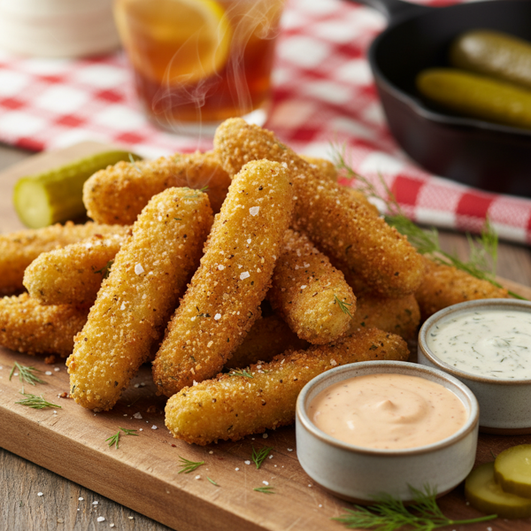 Crispy Southern-Style Deep Fried Pickle Spears recipe