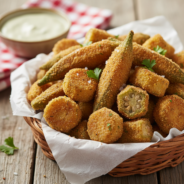 Crispy Southern Fried Okra recipe