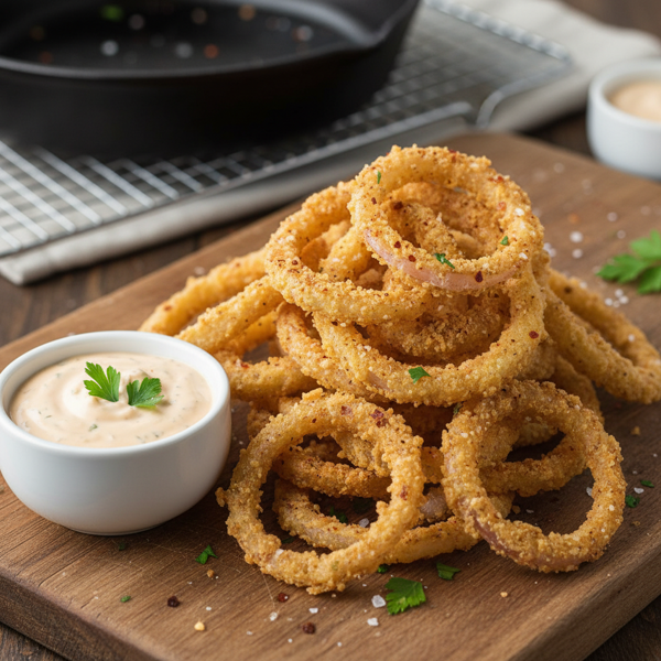 Crispy Southern Fried Onion Strings recipe
