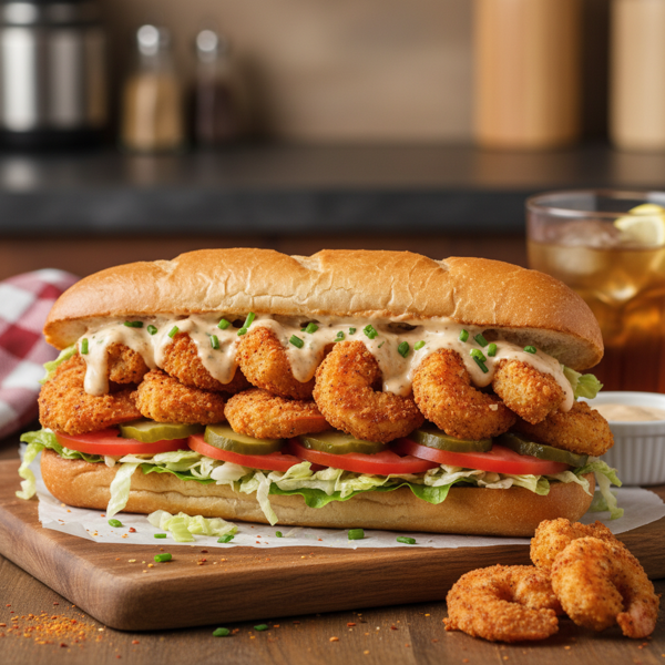 Crispy Southern Shrimp Po' Boy recipe