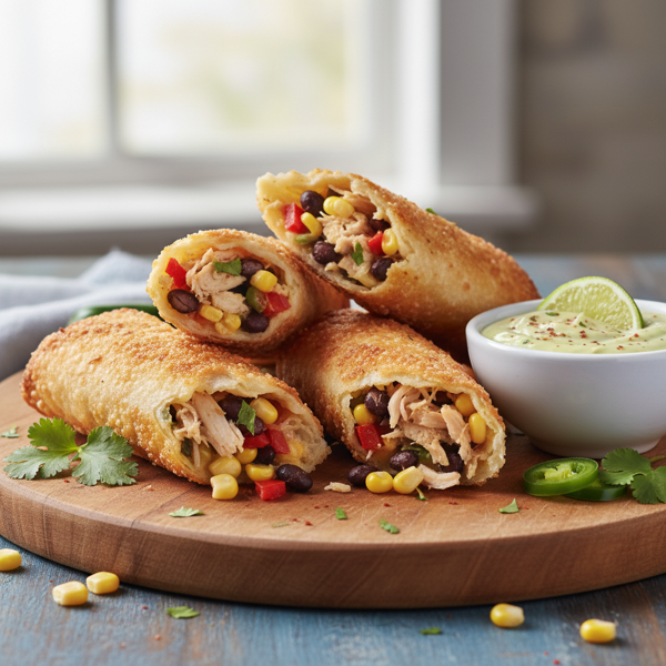 Crispy Southwestern Chicken Egg Rolls recipe