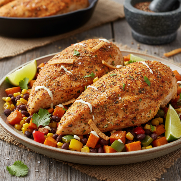 Crispy Southwestern Herb Baked Chicken recipe