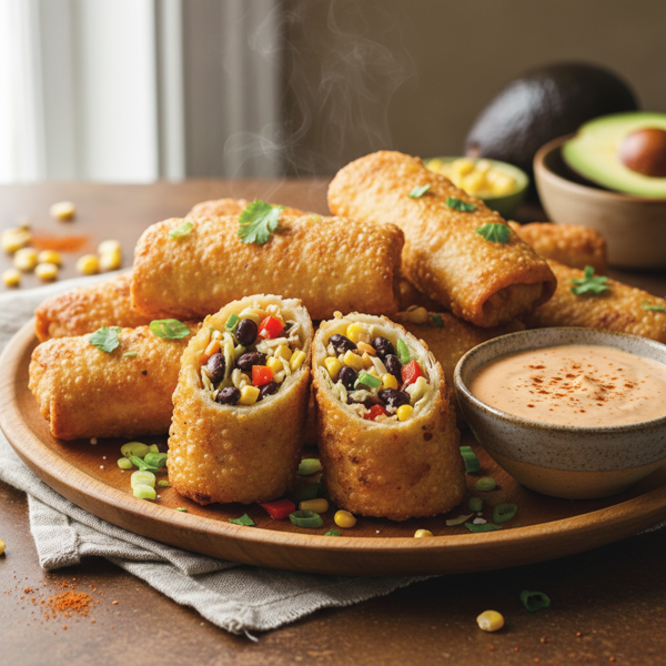 Crispy Southwestern Veggie Egg Rolls recipe