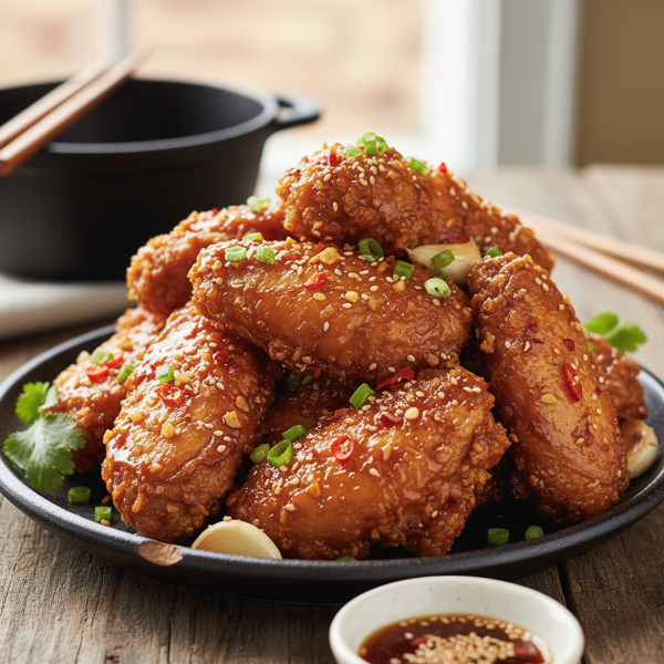 Crispy Soy Garlic Korean Fried Chicken recipe