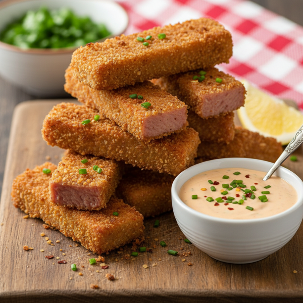 Crispy Spam Sticks with Dipping Sauce recipe
