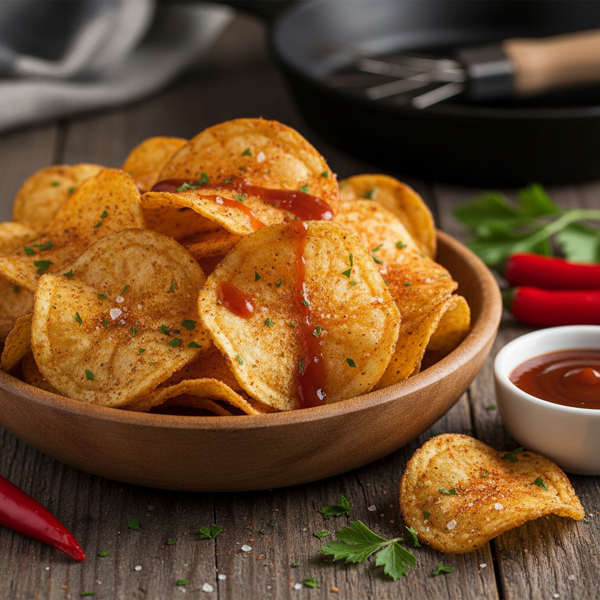 Crispy Spiced Barbecue Potato Chips recipe