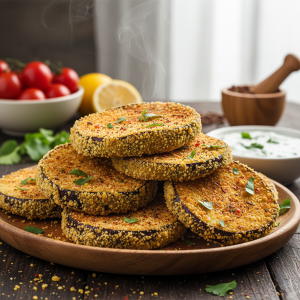 Crispy Spiced Cornmeal-Crusted Eggplant recipe