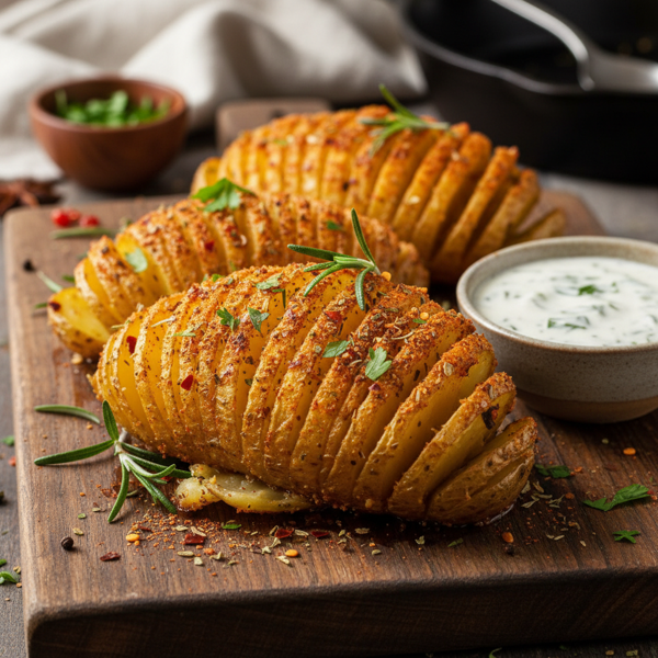 Crispy Spiced Hasselback Potatoes recipe