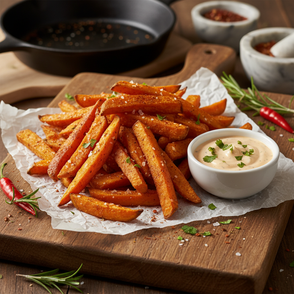 Crispy Spiced Sweet Potato Fries recipe