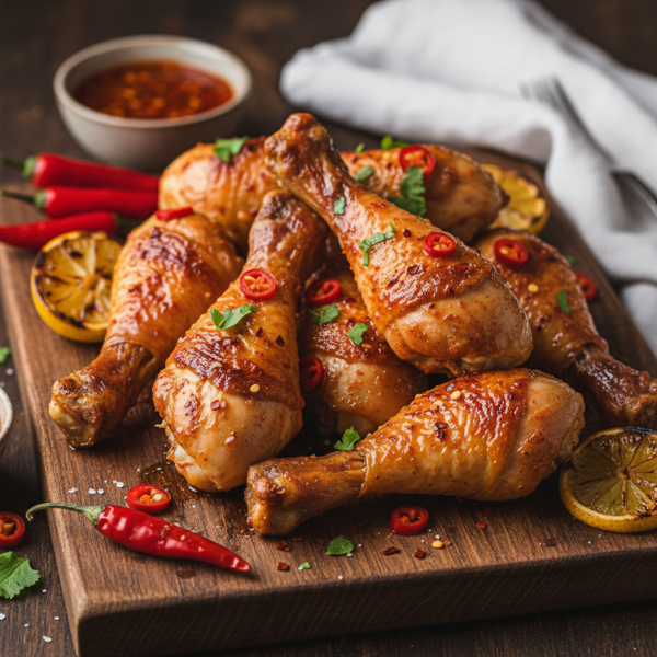 Crispy Spicy Baked Chicken Drumsticks recipe
