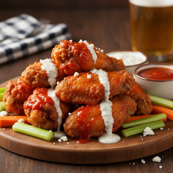 Crispy Spicy Buffalo Chicken Wings recipe