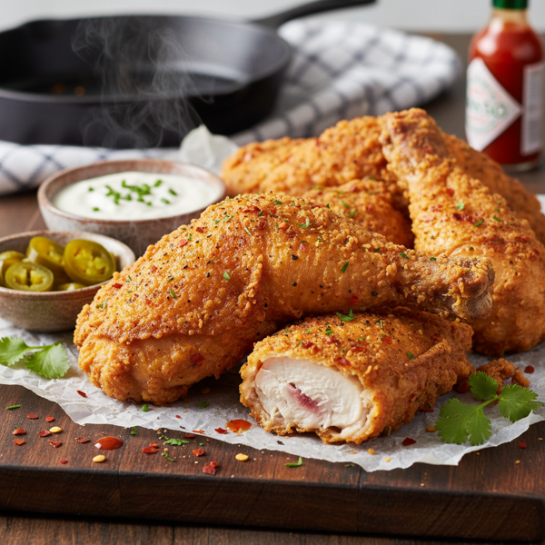 Crispy Spicy Buttermilk Southern Fried Chicken recipe