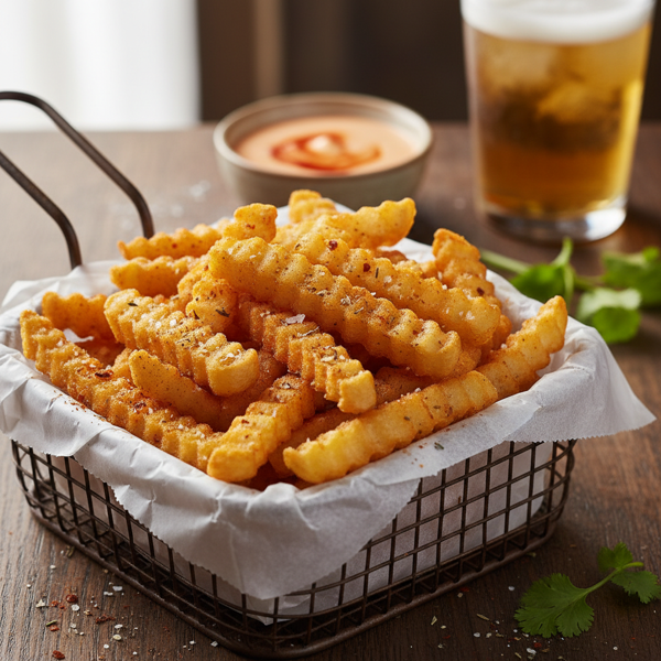 Crispy Spicy Golden Fries recipe