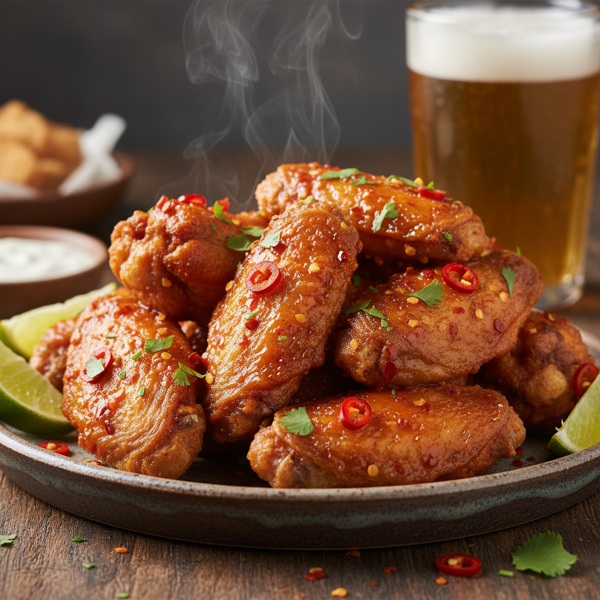 Crispy Spicy Hot Chicken Wings recipe