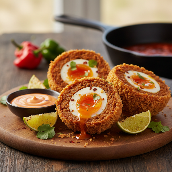 Crispy Spicy Scotch Eggs recipe