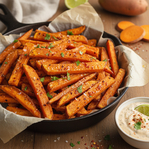 Crispy Spicy Sweet Potato Fries recipe