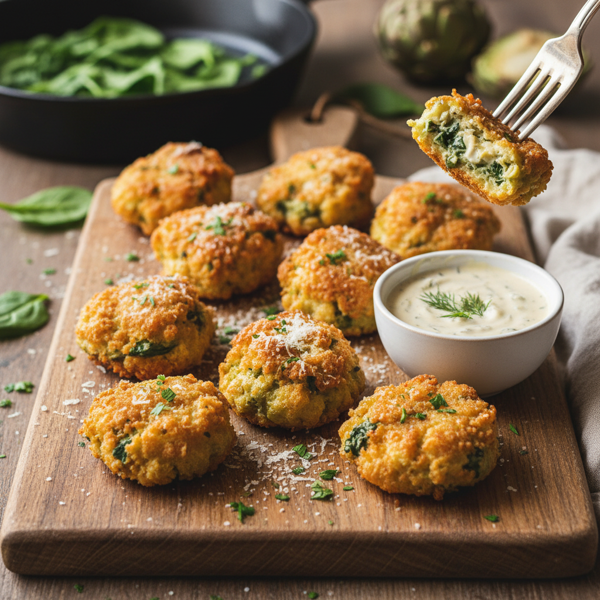 Crispy Spinach Artichoke Bites recipe
