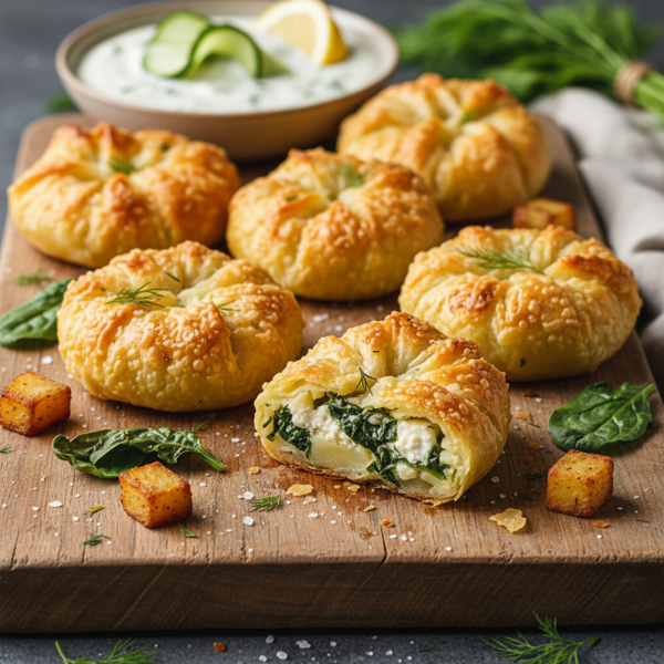 Crispy Spinach and Potato Phyllo Bites recipe