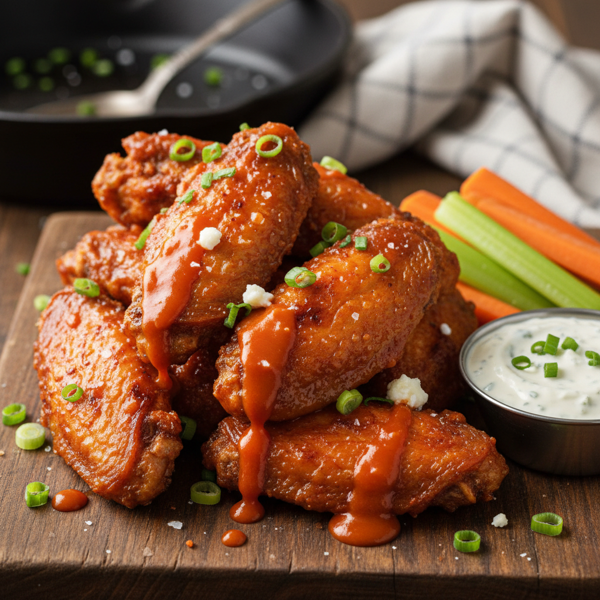 Crispy Steamed and Roasted Buffalo Wings recipe