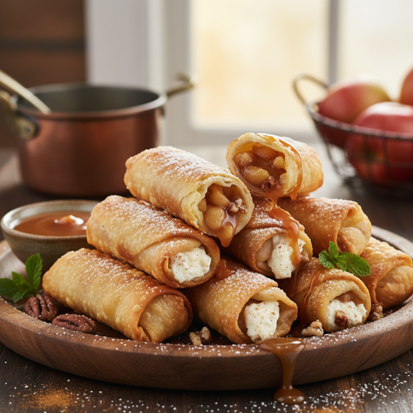 Crispy Sweet Filled Egg Rolls recipe