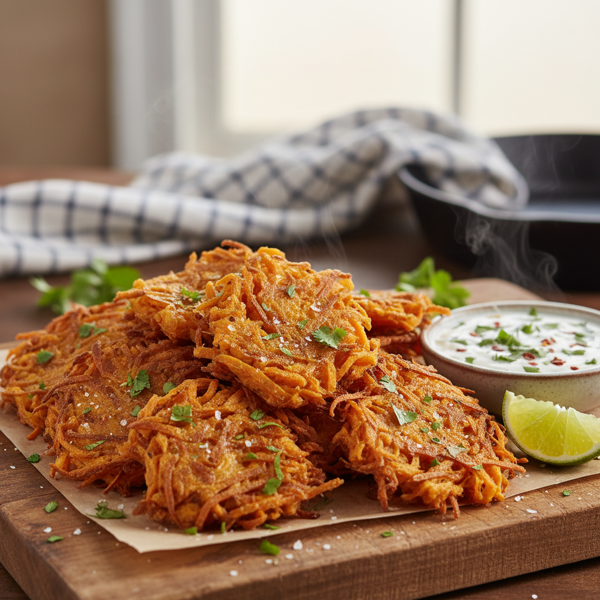 Crispy Sweet Potato Fritters recipe