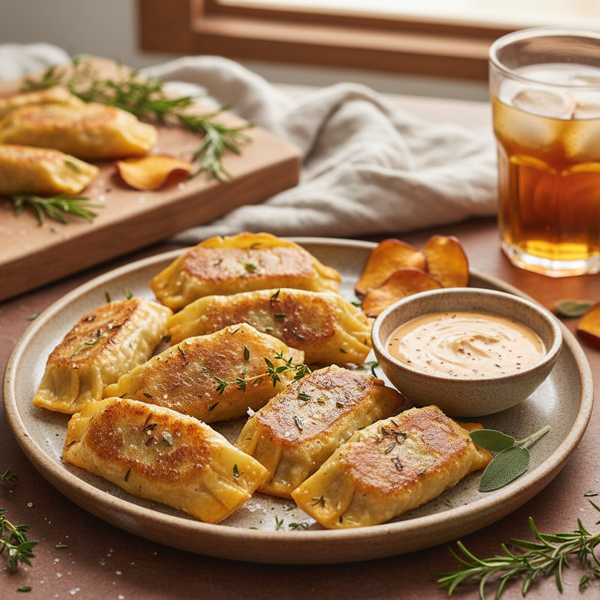 Crispy Sweet Potato & Herb Dumplings recipe