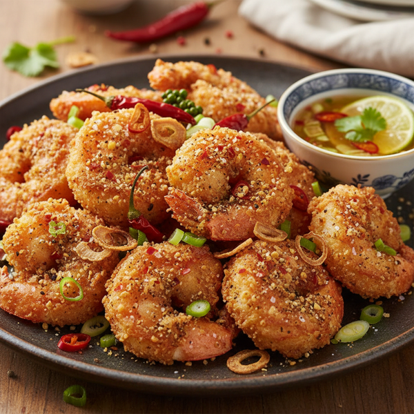 Crispy Szechuan Pepper-Salt Shrimp Delight recipe