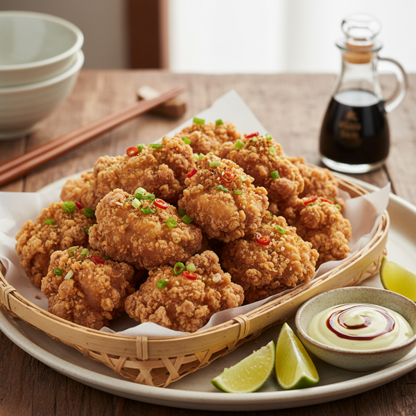 Crispy Taiwanese-Japanese Style Deep Fried Chicken recipe