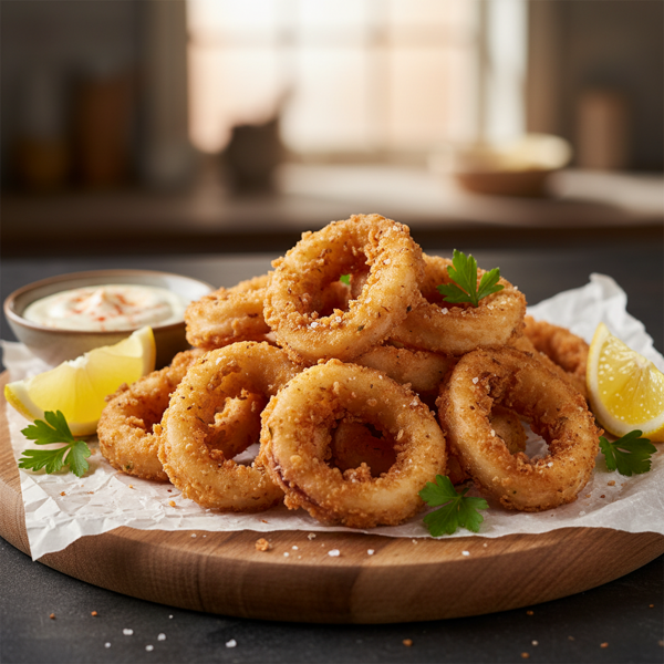 Crispy Tender Deep Fried Calamari recipe