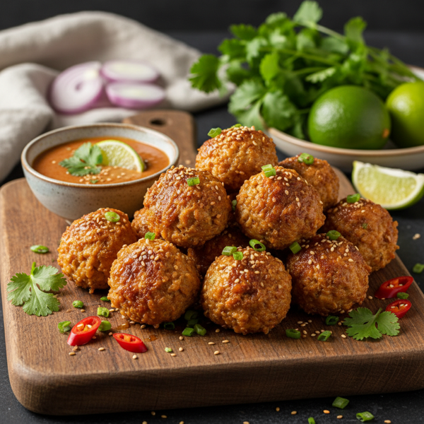 Crispy Thai Chicken Meatballs recipe
