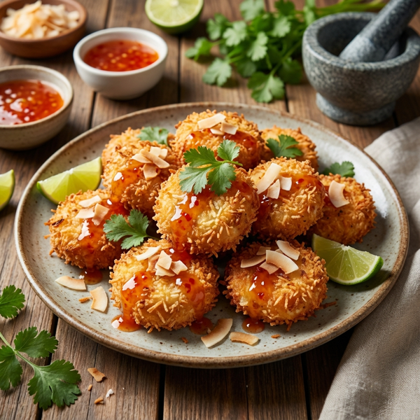 Crispy Thai Coconut Chicken Fritters recipe