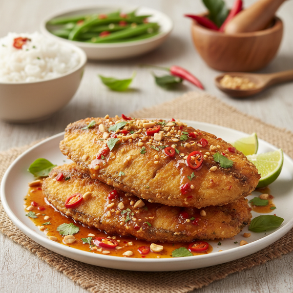 Crispy Tilapia with Spicy Thai Glaze recipe