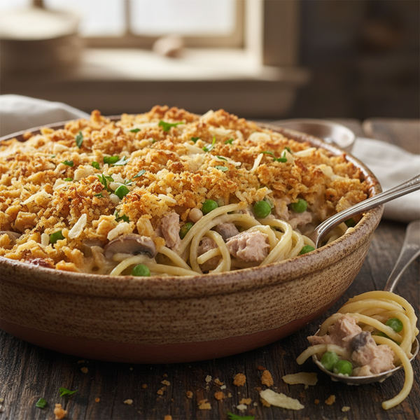 Crispy Tuna Tetrazzini Bake recipe