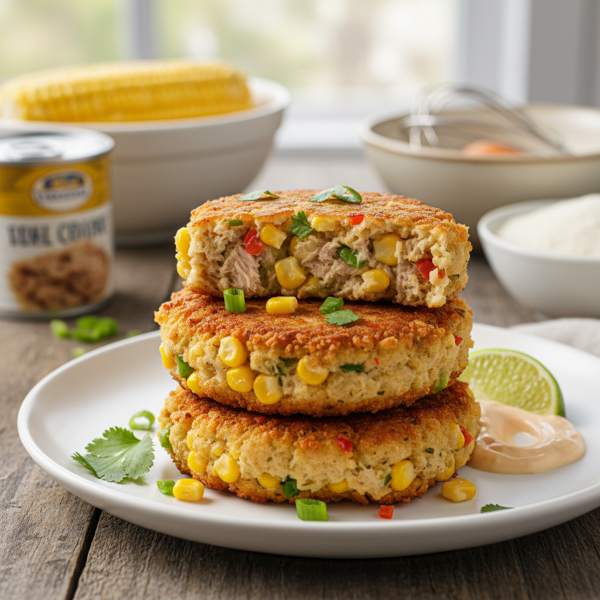 Crispy Tuna & Corn Cakes recipe