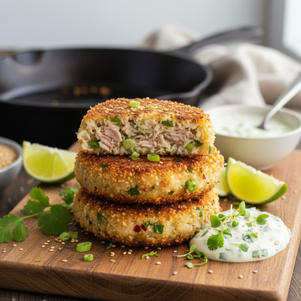Crispy Tuna and Rice Patties recipe