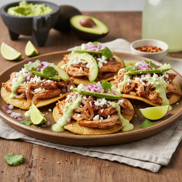 Crispy Turkey Tostadas with Avocado Cream recipe