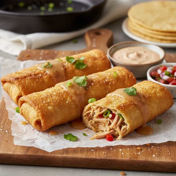 Crispy Turkey & Cheese Chimichangas recipe