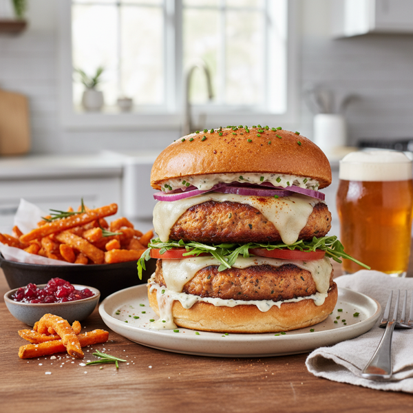 Crispy Turkey or Pork Burgers Delight recipe