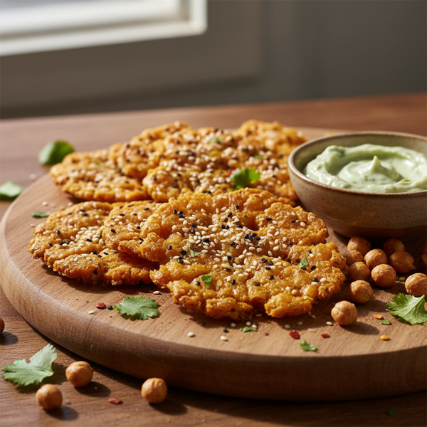 Crispy Vegan Chickpea Crackers with Sesame recipe