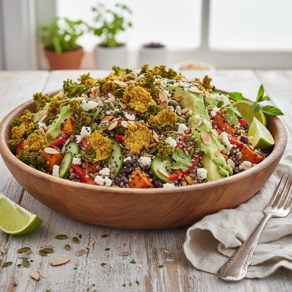 Crispy Vegan Quinoa Power Salad recipe