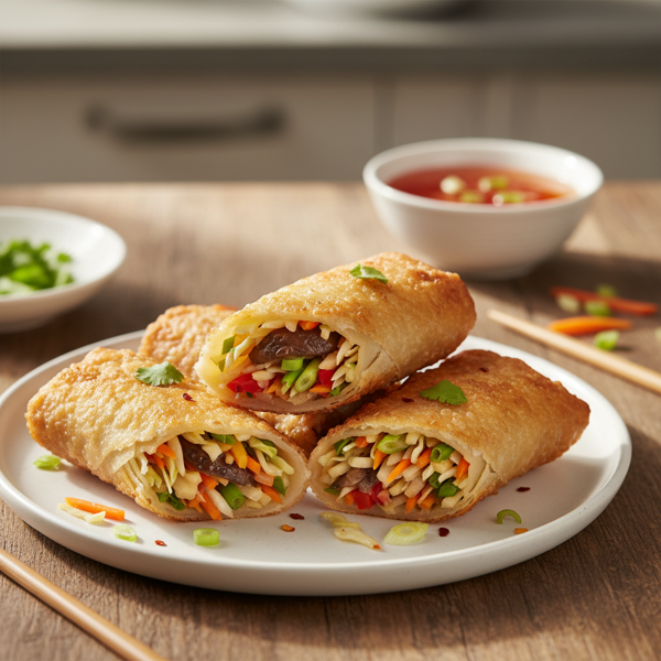 Crispy Veggie Delight Egg Rolls recipe