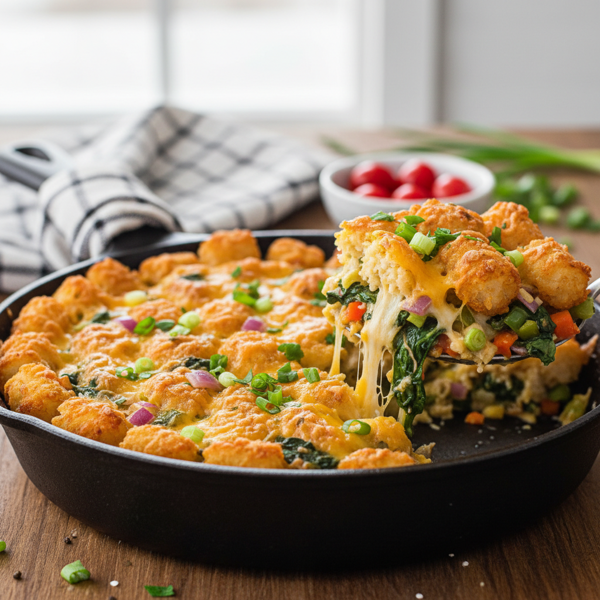 Crispy Veggie Tater Tot Bake recipe