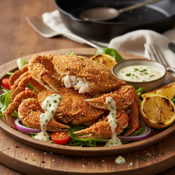 Crispy Virginia Soft Shell Crabs Delight recipe