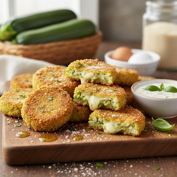 Crispy Zucchini Cheesy Bites recipe