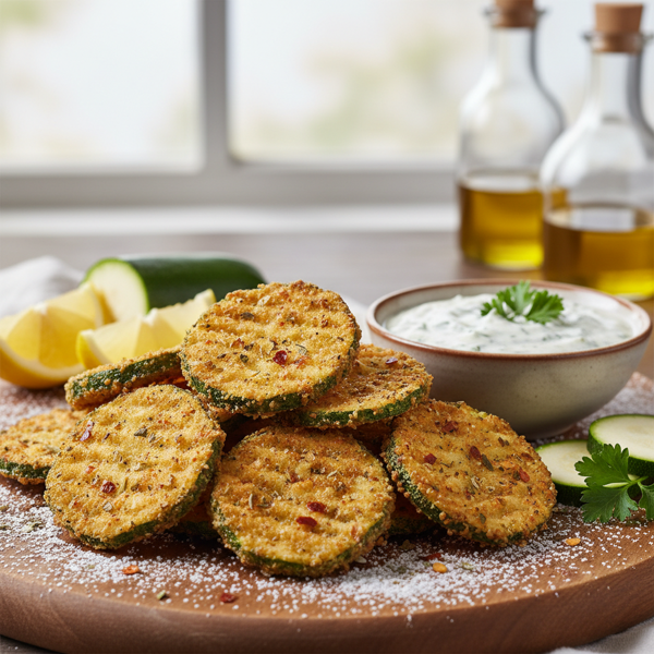 Crispy Zucchini Chips with Seasoned Flour recipe