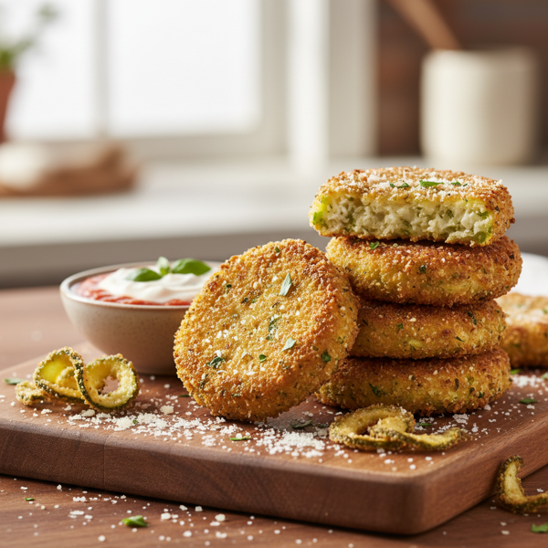 Crispy Zucchini Parmesan Bites recipe
