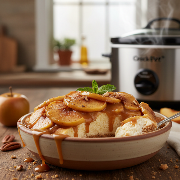 Crock-Pot Caramel Apple Cheesecake Delight recipe